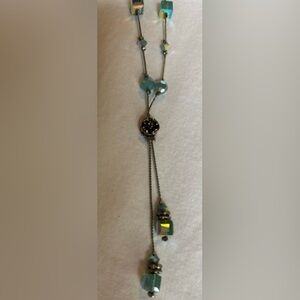 Dabby Reid Silver and Teal Blue Crystal Jewelry Set